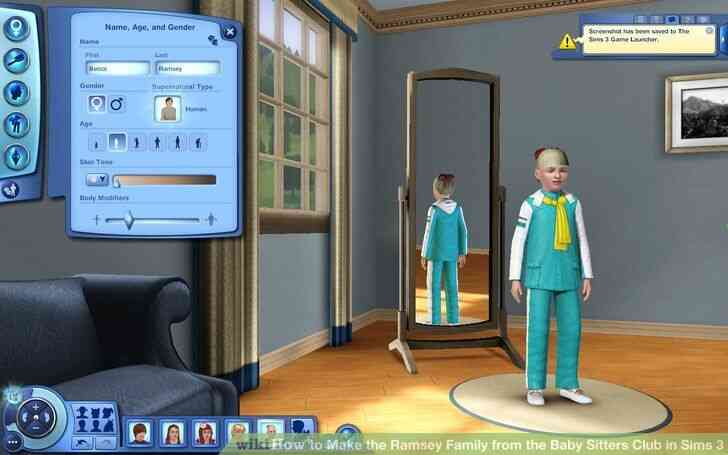 Image intitulée Faire Ramsey de la Famille de la des Baby Sitters Club dans les Sims 3 à l